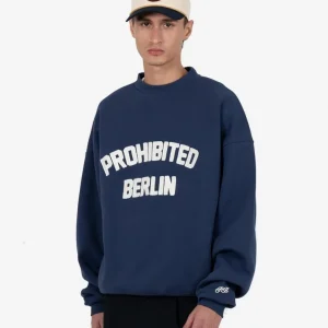 Sudadera Crew PROHIBITED BERLIN - Blue