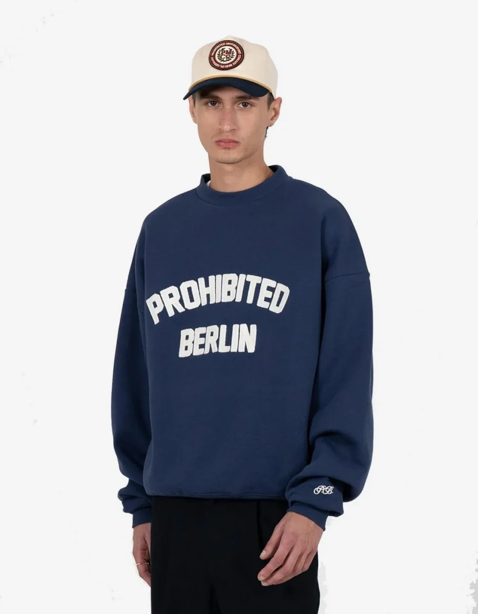 Sudadera Crew PROHIBITED BERLIN - Blue