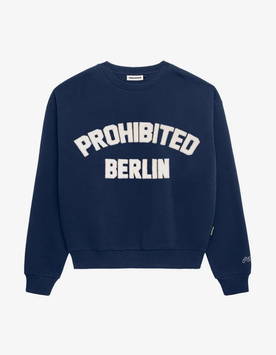 Sudadera Crew PROHIBITED BERLIN - Blue - Imagen 6