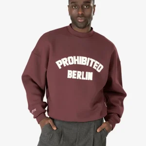 Sudadera Crew PROHIBITED BERLIN - Berry