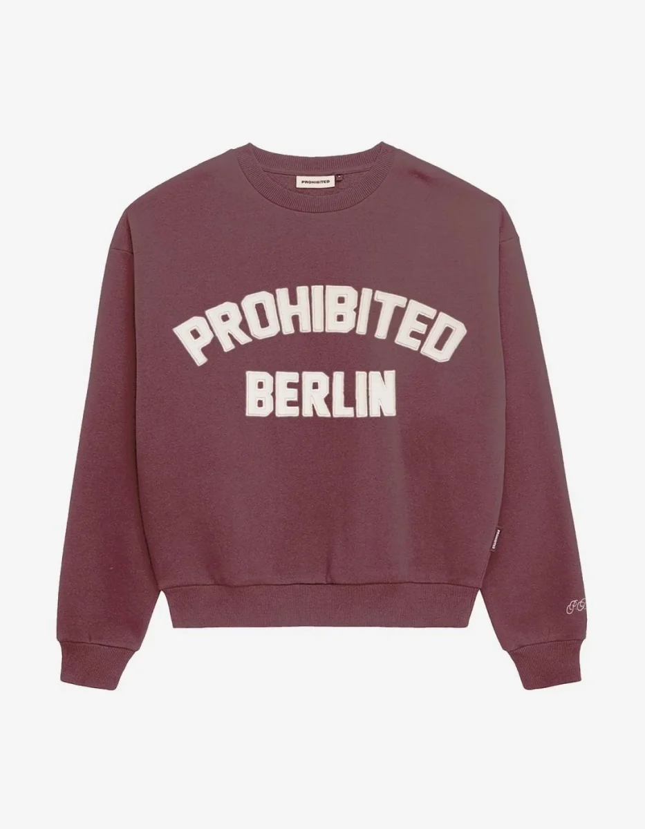 Sudadera Crew PROHIBITED BERLIN - Berry - Imagen 5