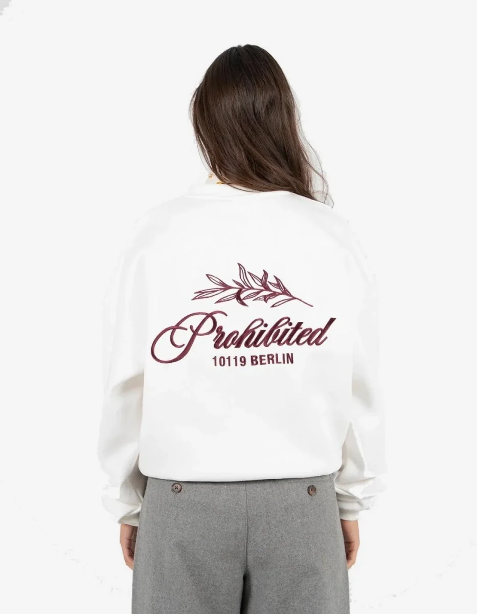 Sudadera Crew PROHIBITED LEAF - Off White - Imagen 3