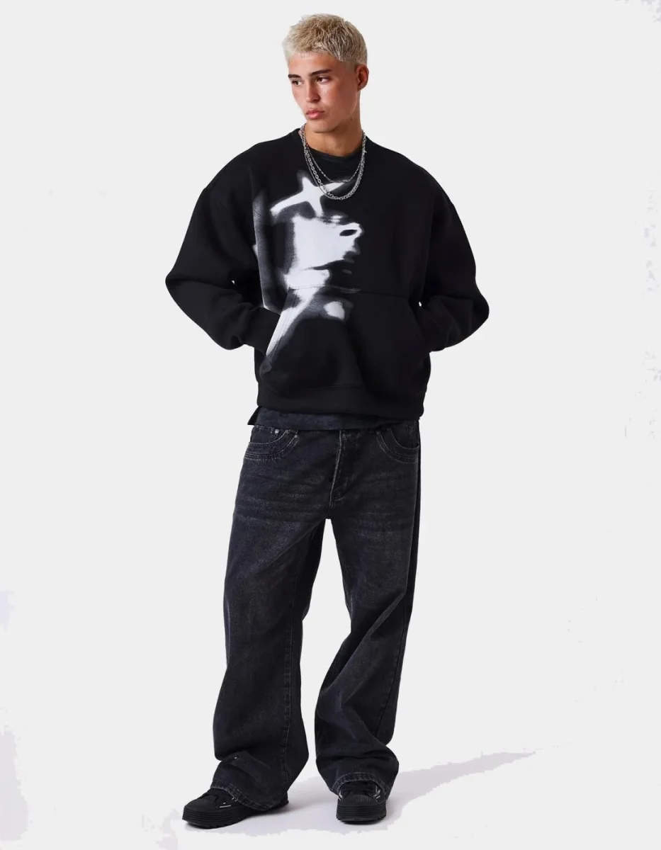 Sudadera Crew PXP 2622308 - Black - Imagen 4