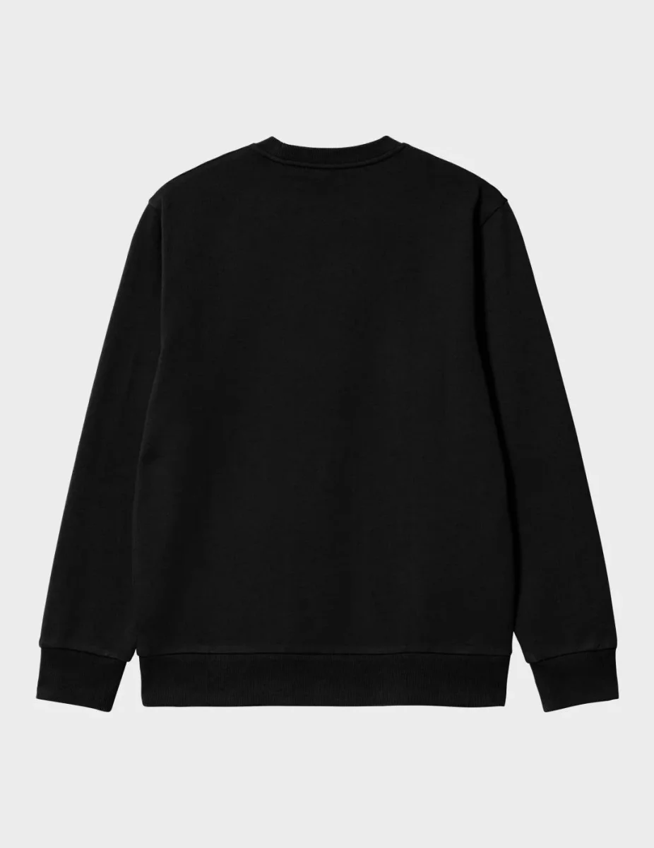 Sudadera Crew CARHARTT WIP SCRIPT EMBROIDERY - Black / White - Imagen 3