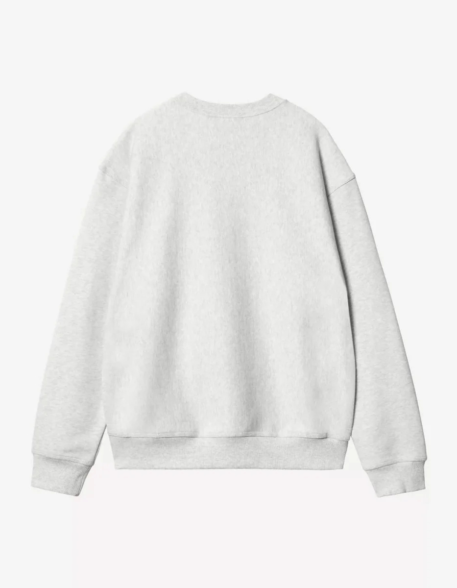 Sudadera Crew CARHARTT WIP LABEL SWEAT- Ash Heather - Imagen 3