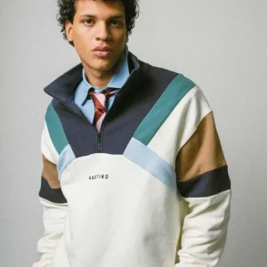 Sudadera KAOITKO Crew ALECK - Ivory/Navy