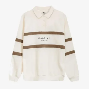 Sudadera KAOTIKO Crew BERWIN - Ivory/Camel