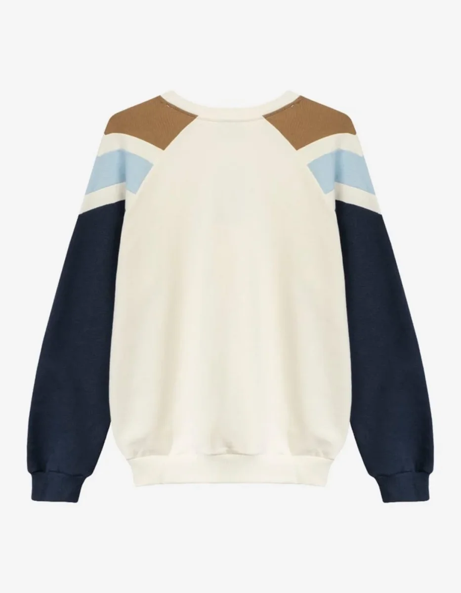 Sudadera KAOTIKO Crew ROCCO - Ivory/Navy - Imagen 3
