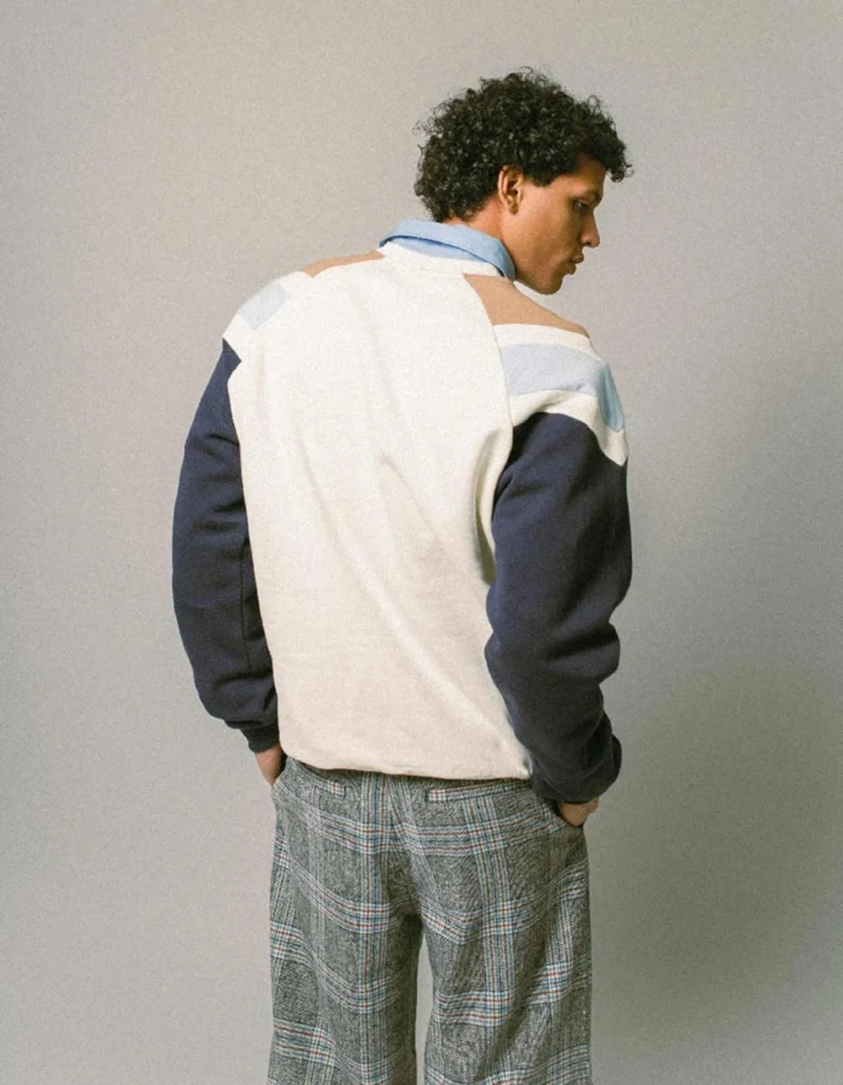 Sudadera KAOTIKO Crew ROCCO - Ivory/Navy - Imagen 6