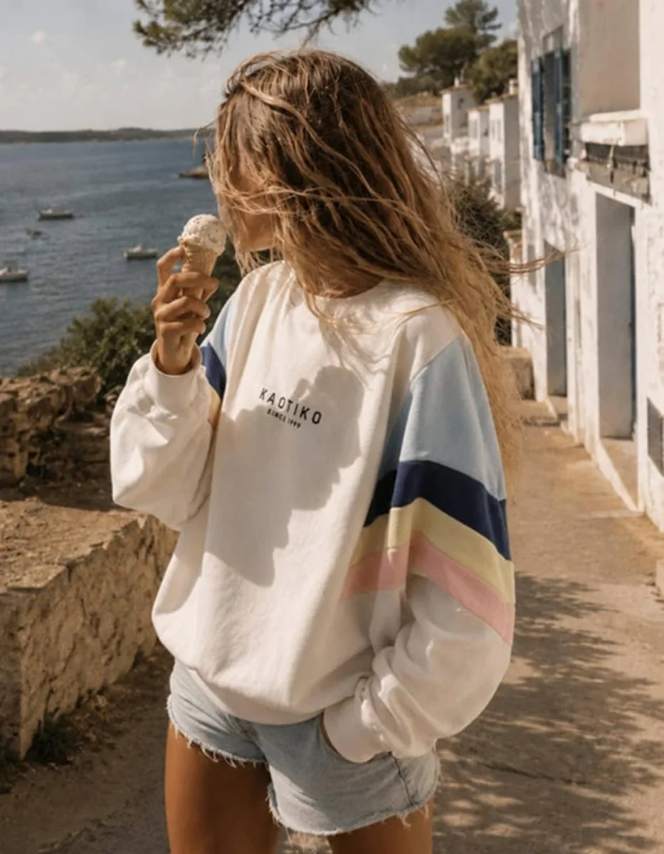 Sudadera KAOTIKO GINGER - Ivory/Blue/Navy/Rose/Yellow - Imagen 5