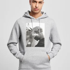 Sudadera MISTERTEE Capucha 2PAC F*CK THE WORLD - Heather Gre