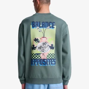 Sudadera RVCA Crew AF - Sage Leaf