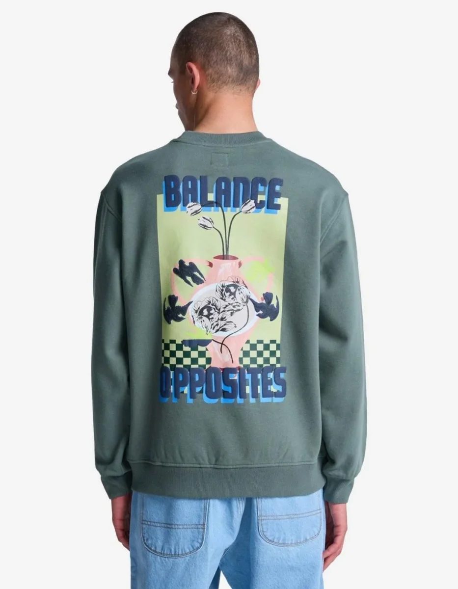 Sudadera RVCA Crew AF - Sage Leaf - Imagen 2