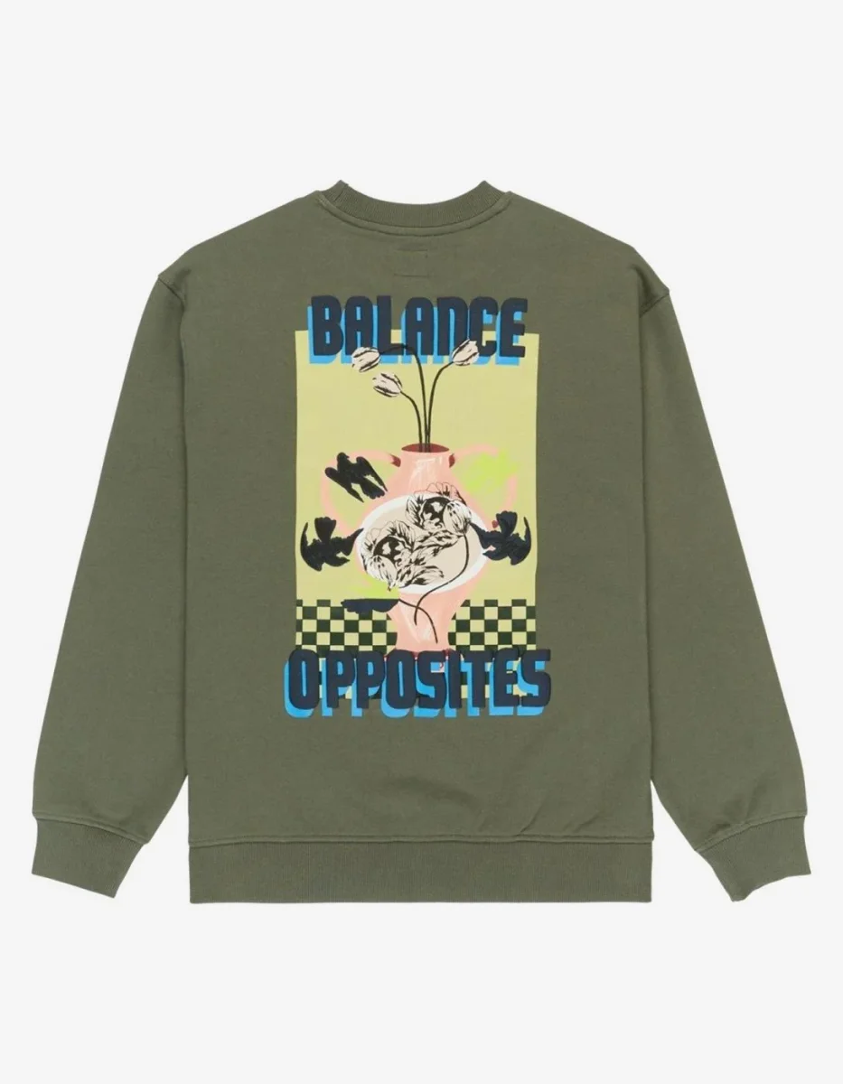 Sudadera RVCA Crew AF - Sage Leaf - Imagen 6
