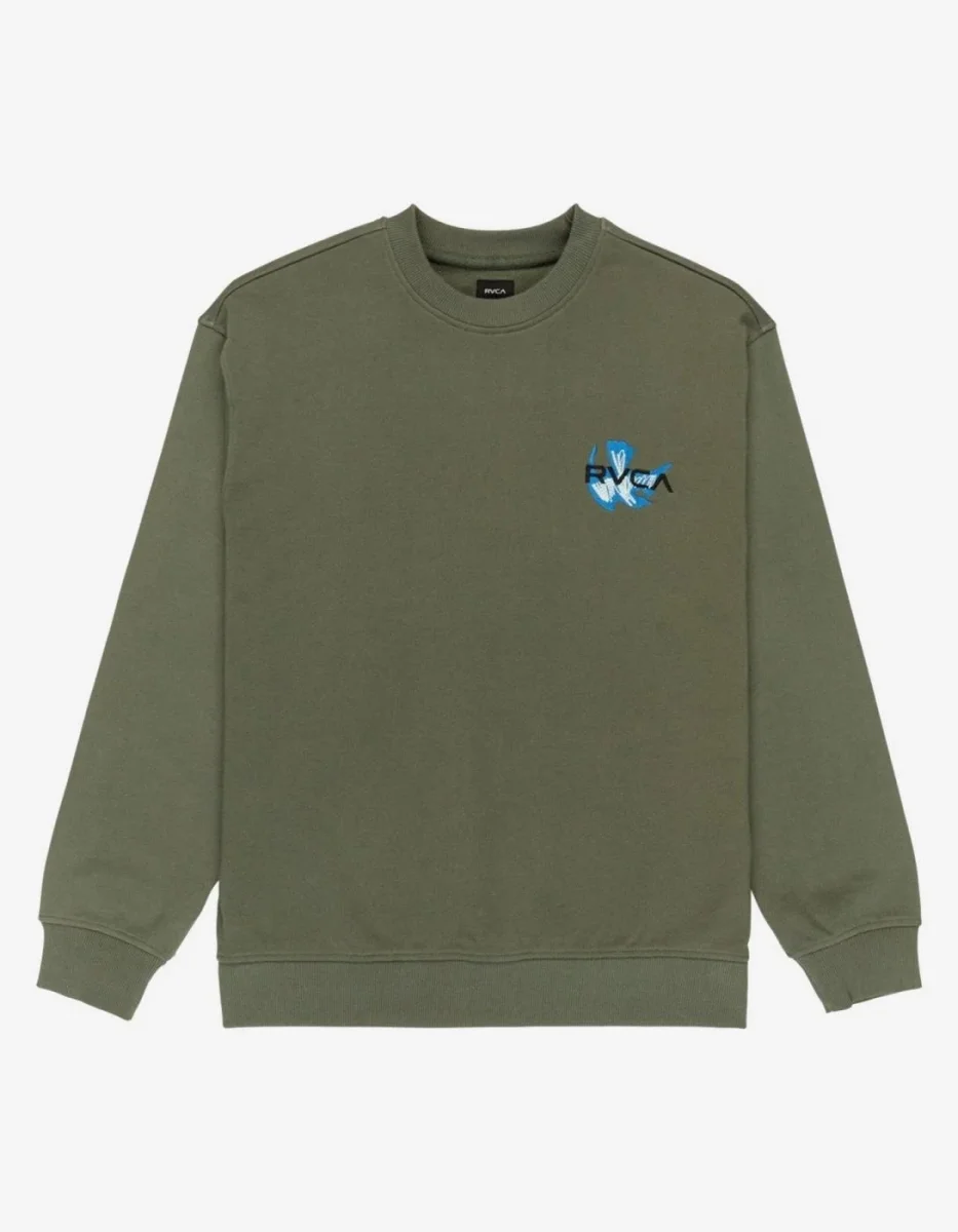 Sudadera RVCA Crew AF - Sage Leaf - Imagen 7
