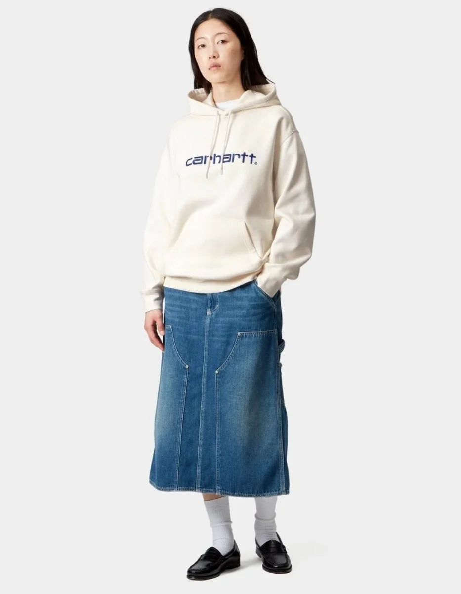 Sudadera CARHARTT WIP W' HOODED CARHARTT- Wax / Wolfsbane - Imagen 4