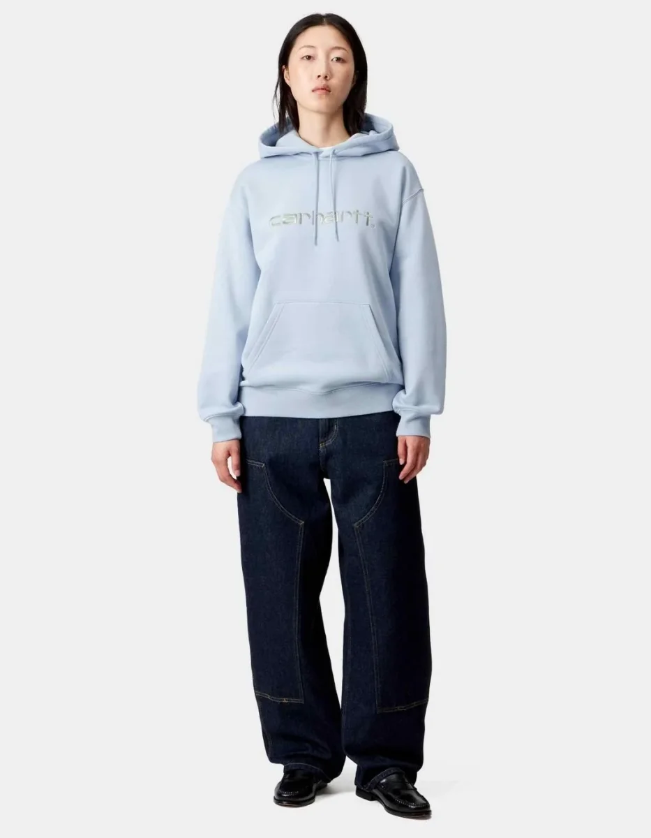 Sudadera CARHARTT WIP W' HOODED CARHARTT- Blue Fog / Pale - Imagen 4