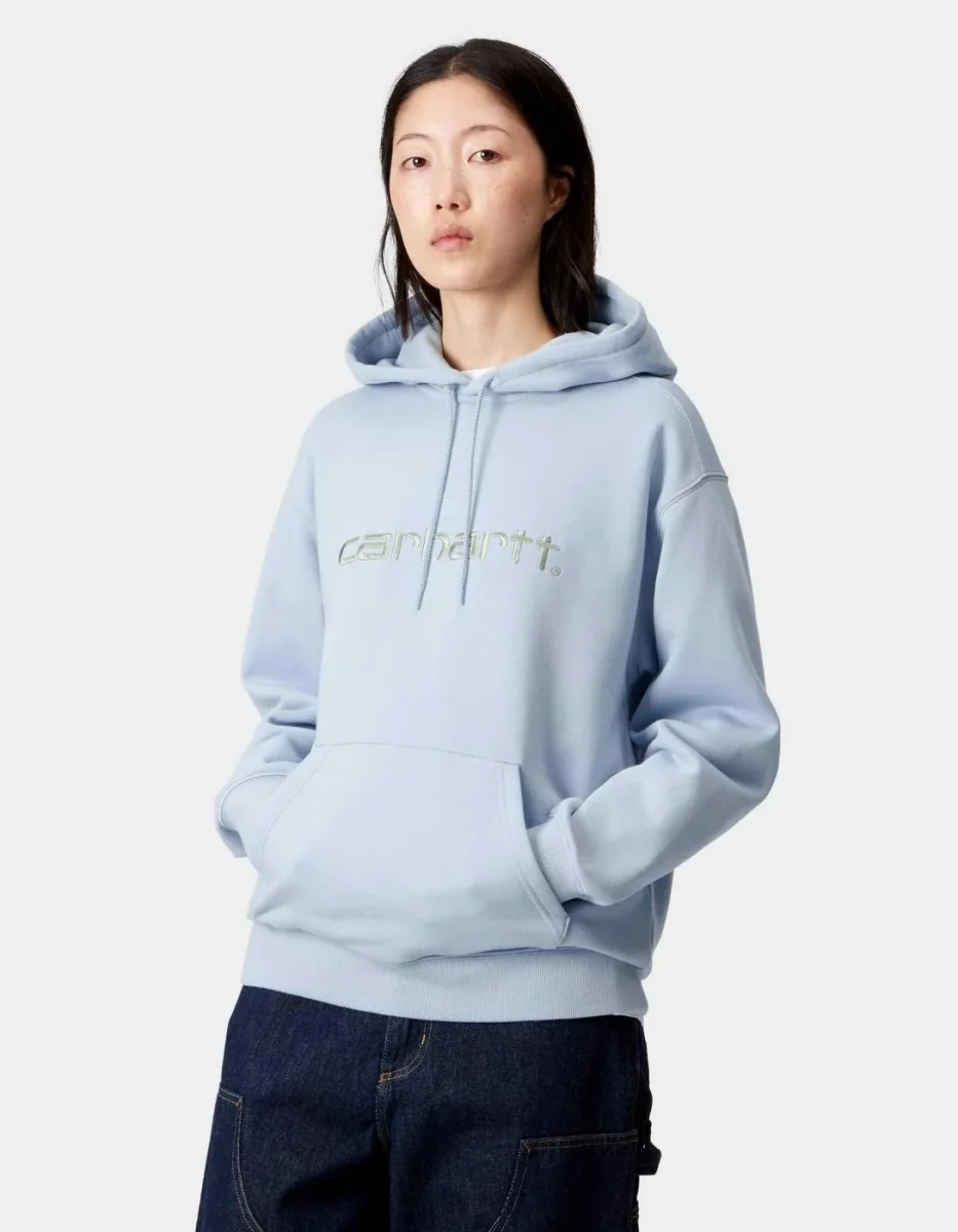 Sudadera CARHARTT WIP W' HOODED CARHARTT- Blue Fog / Pale - Imagen 2