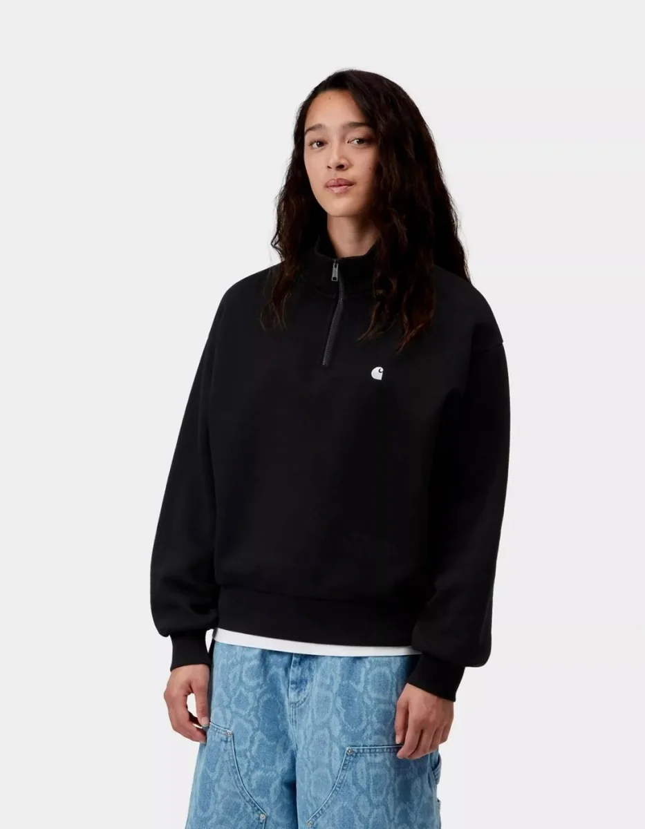 Sudadera CARHARTT WIP W' CASEY HIGH NECK - Black / Silver