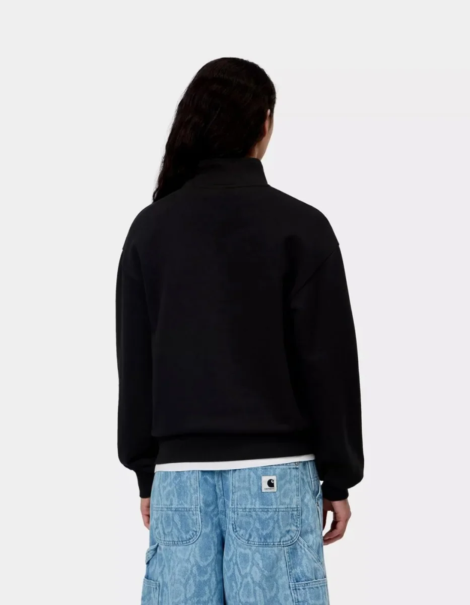 Sudadera CARHARTT WIP W' CASEY HIGH NECK - Black / Silver - Imagen 3