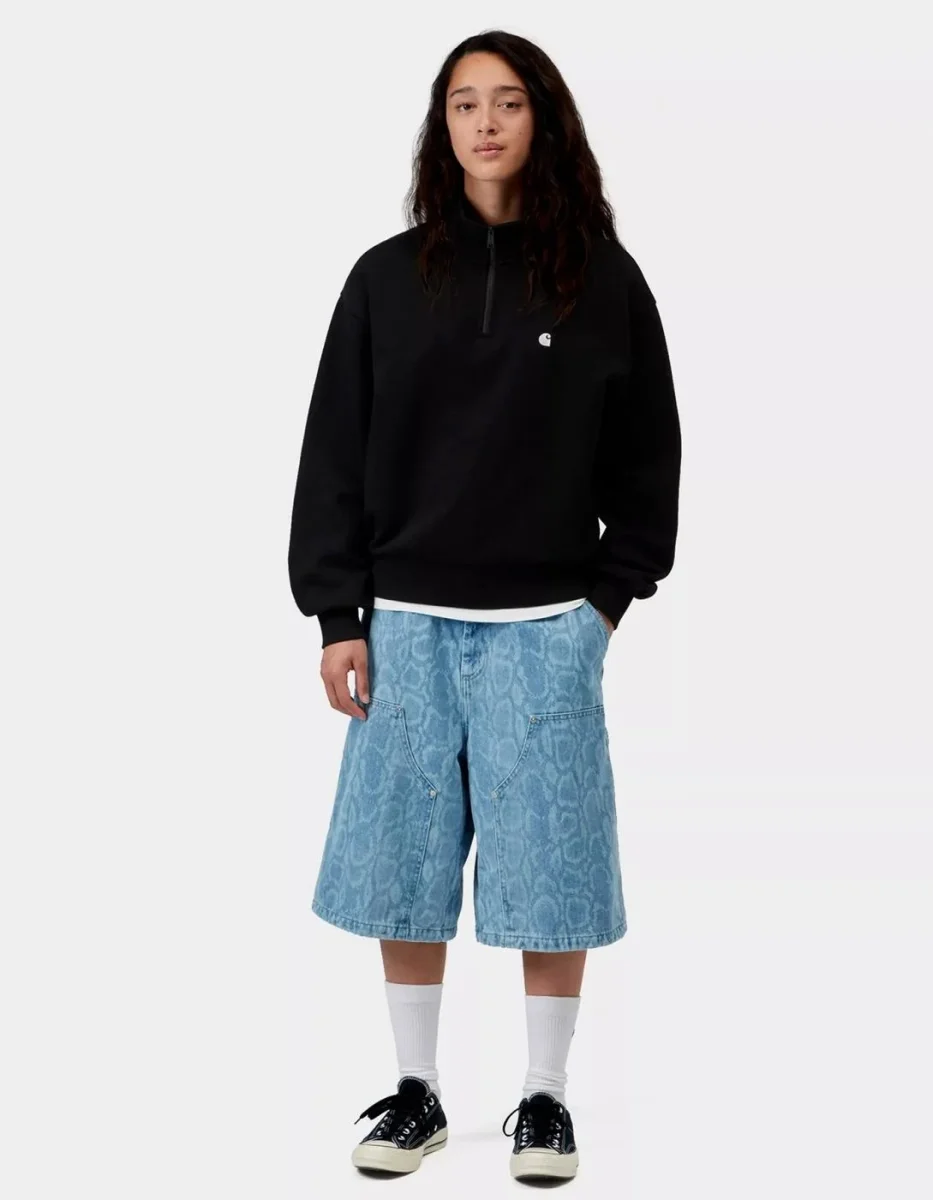 Sudadera CARHARTT WIP W' CASEY HIGH NECK - Black / Silver - Imagen 4