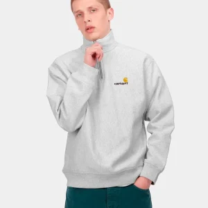 Sudadera ZIP AMERICAN SCRIPT - Ash Heather