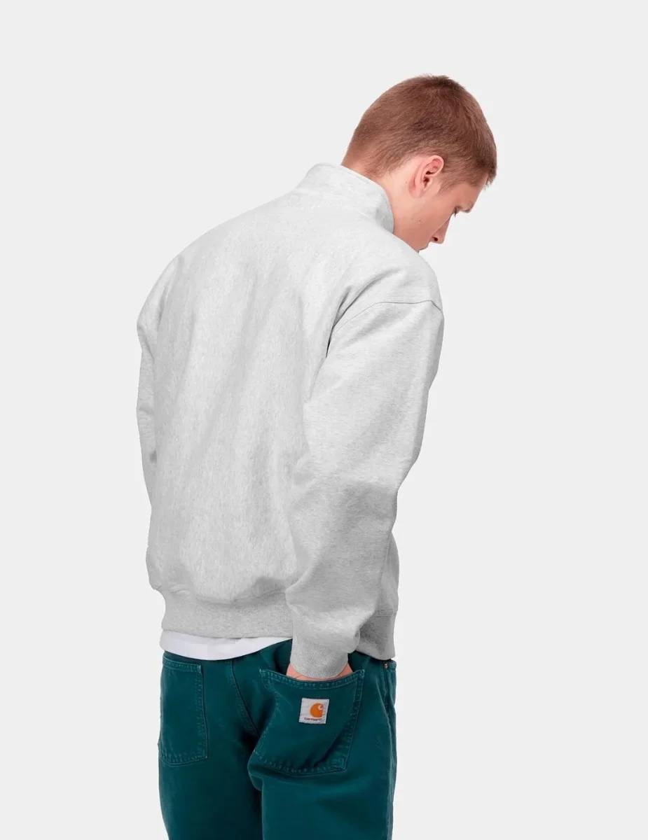Sudadera ZIP AMERICAN SCRIPT - Ash Heather - Imagen 3