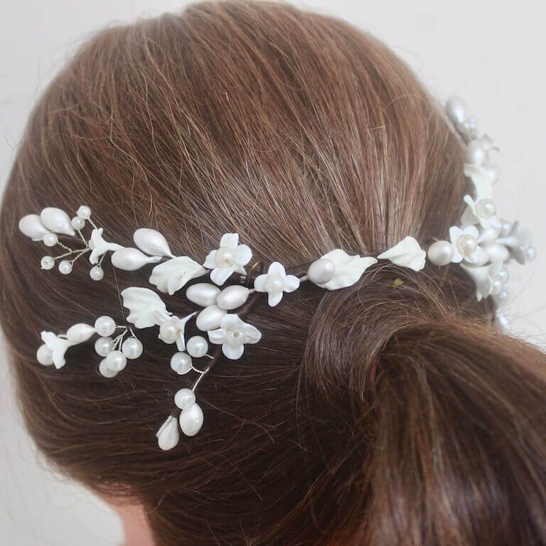 Tocado de novia para coleta Venus