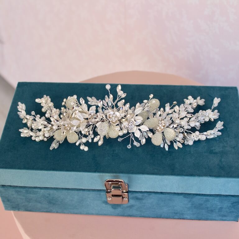 Tocado tiara de novia joya