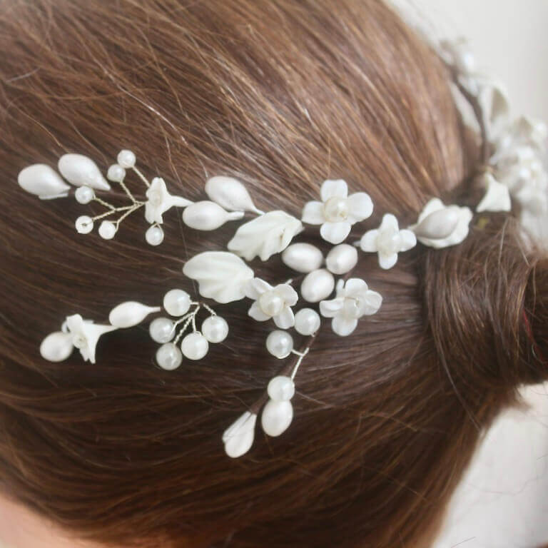 Tocado de novia para coleta Venus - Imagen 3