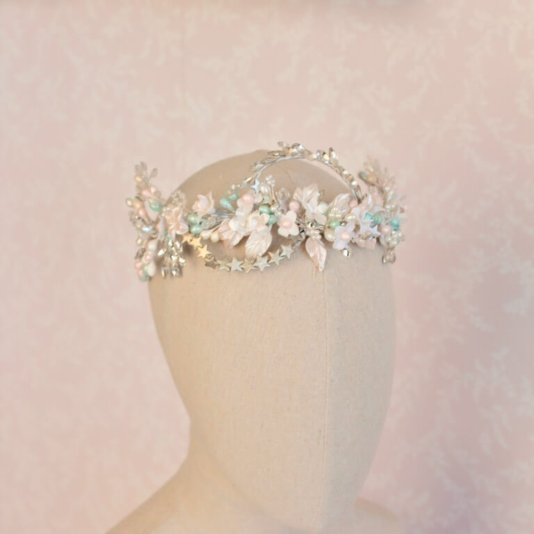 Tocado de novia tiara de princesa - Imagen 4