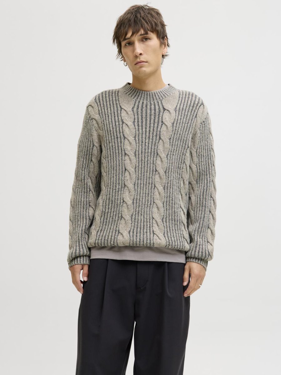 SWEATER RELAXED ACANALADO CARL - Volcanic Ash