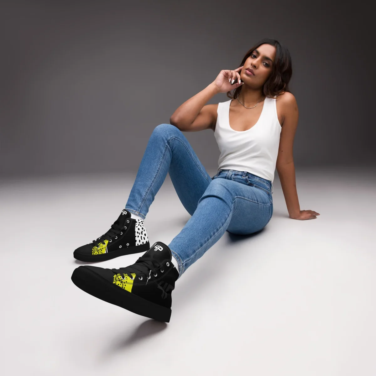 Zapatillas de lona de caña alta para mujer - Imagen 2