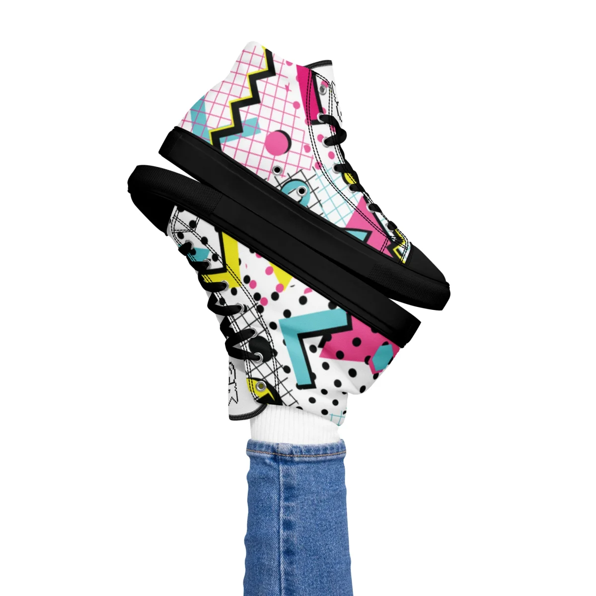 Zapatillas de lona de caña alta para mujer - Imagen 3