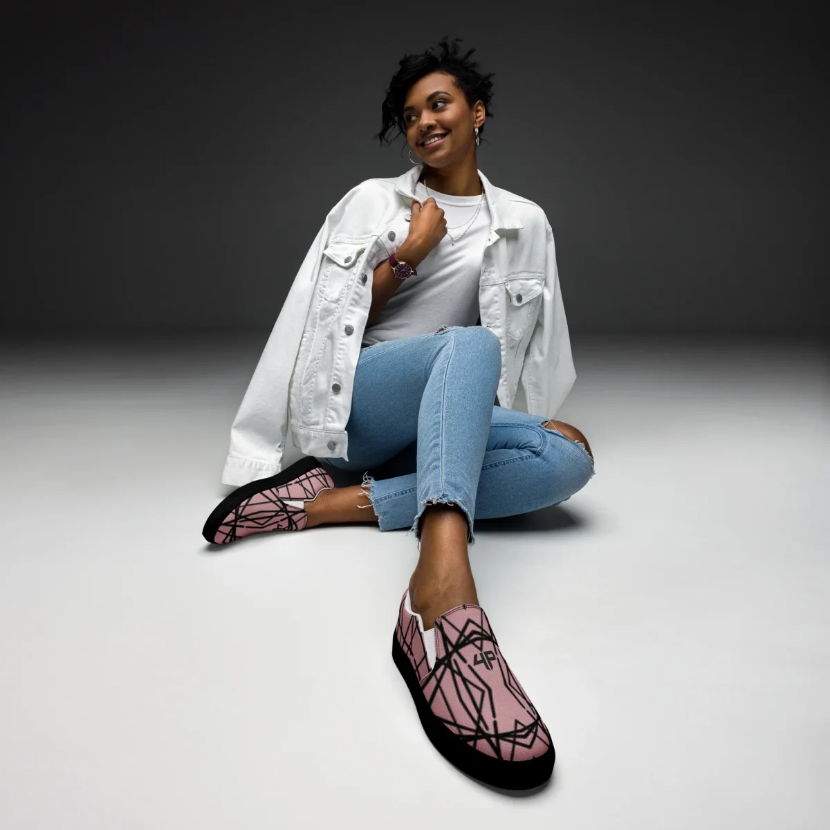 Zapatillas sin cordones para mujer - Pinkline 570 - Imagen 3