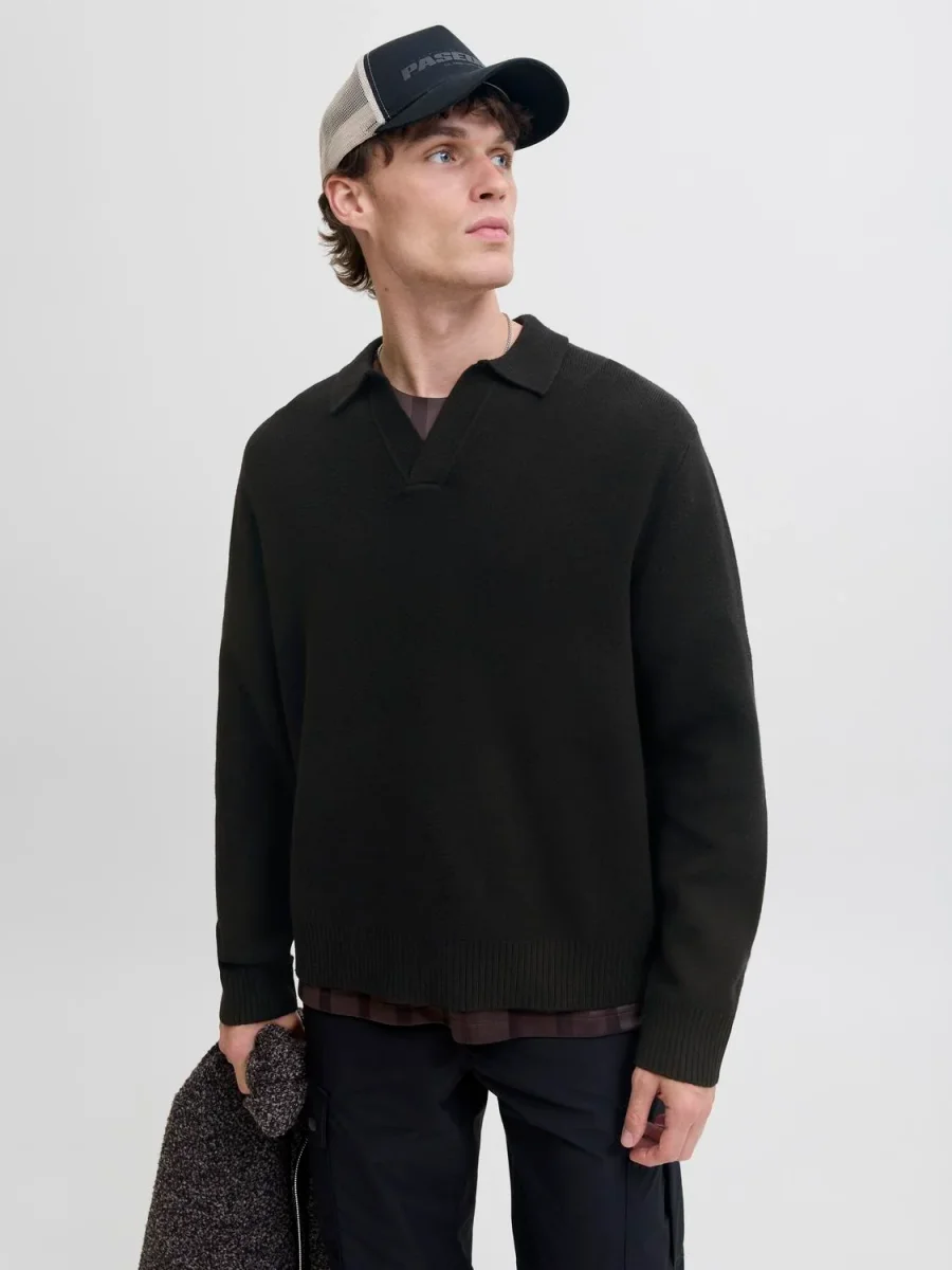 POLO LOOSE TEJIDO COVER - Black - Imagen 4