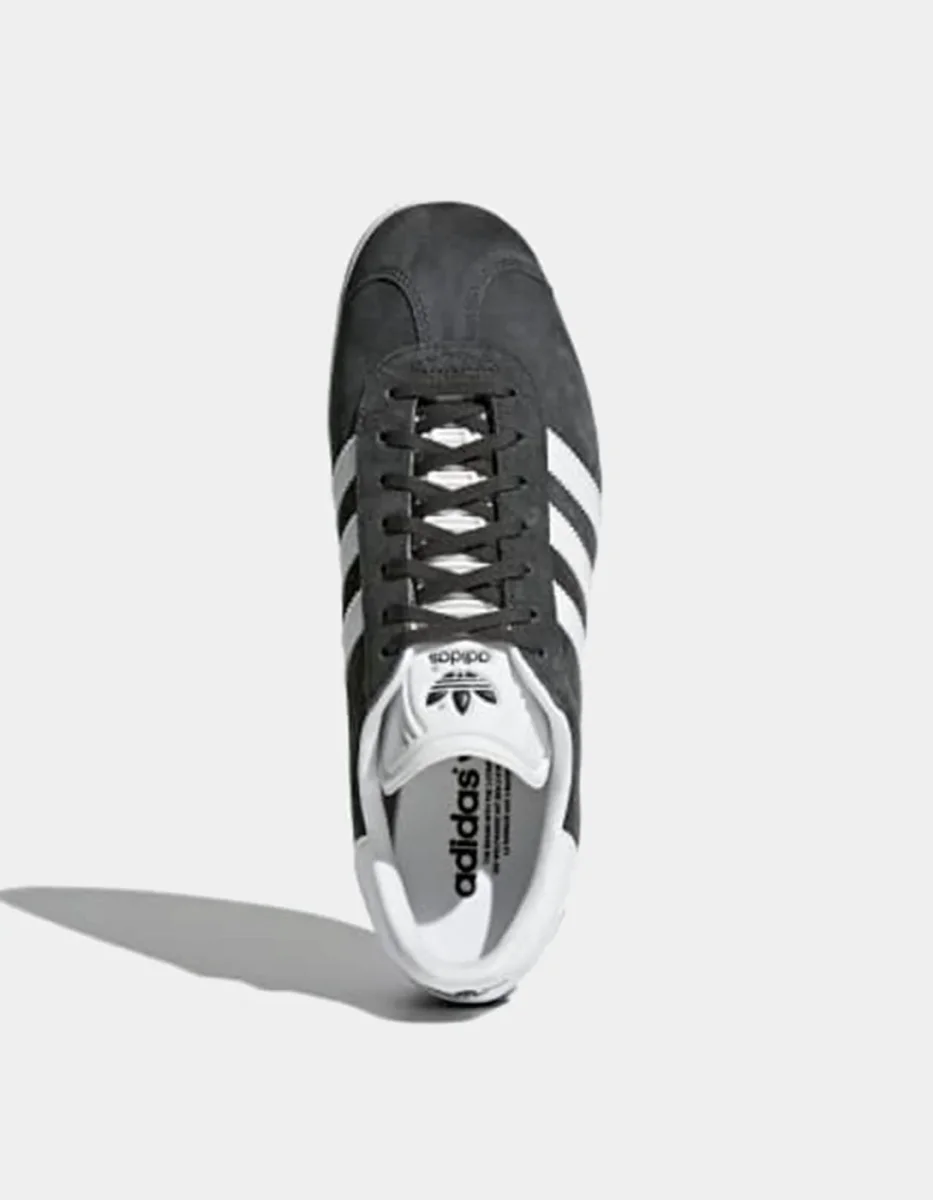 Zapatillas ADIDAS GAZELLE - Dark Grey Heather/White/Gold - Imagen 4