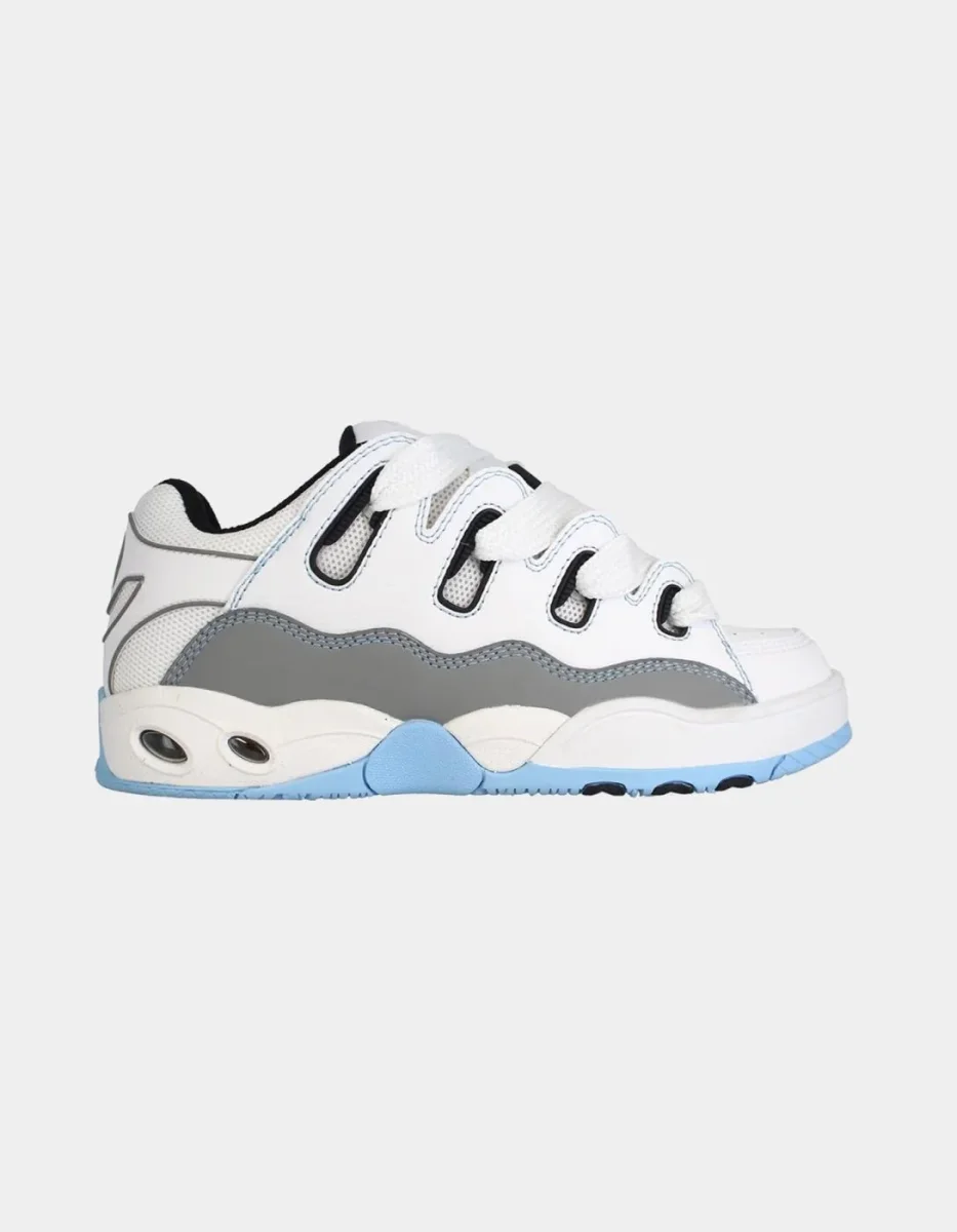 Zapatillas OSIRIS D3 OG - White/Grey/Baby Blue - Imagen 2