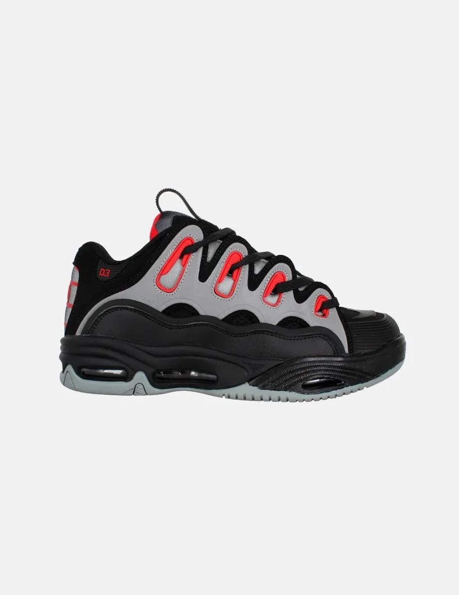 Zapatillas OSIRIS D3 2001 - Black/Lt. Grey/Red - Imagen 2