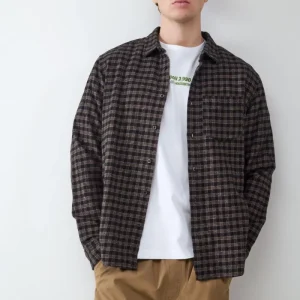 CAMISA MANGA LARGA FRANELA -Black Bean