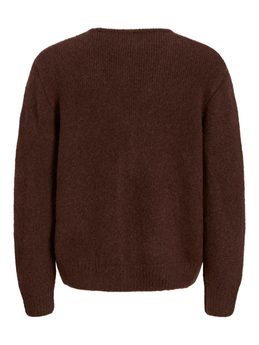 CARDIGAN LOOSE LIVERPOOL - Deep Mahogany - Imagen 3